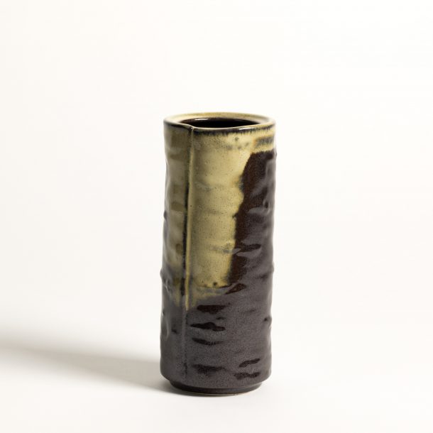 image produit Vase tube plié brun neigeux